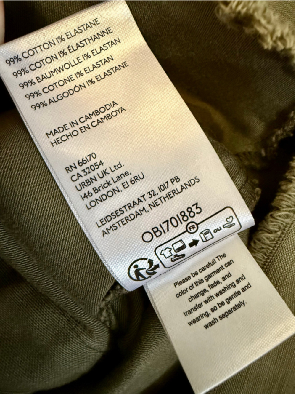 Olive Cropped Utility Jacket with Pink Trim - Picture 6 of 7